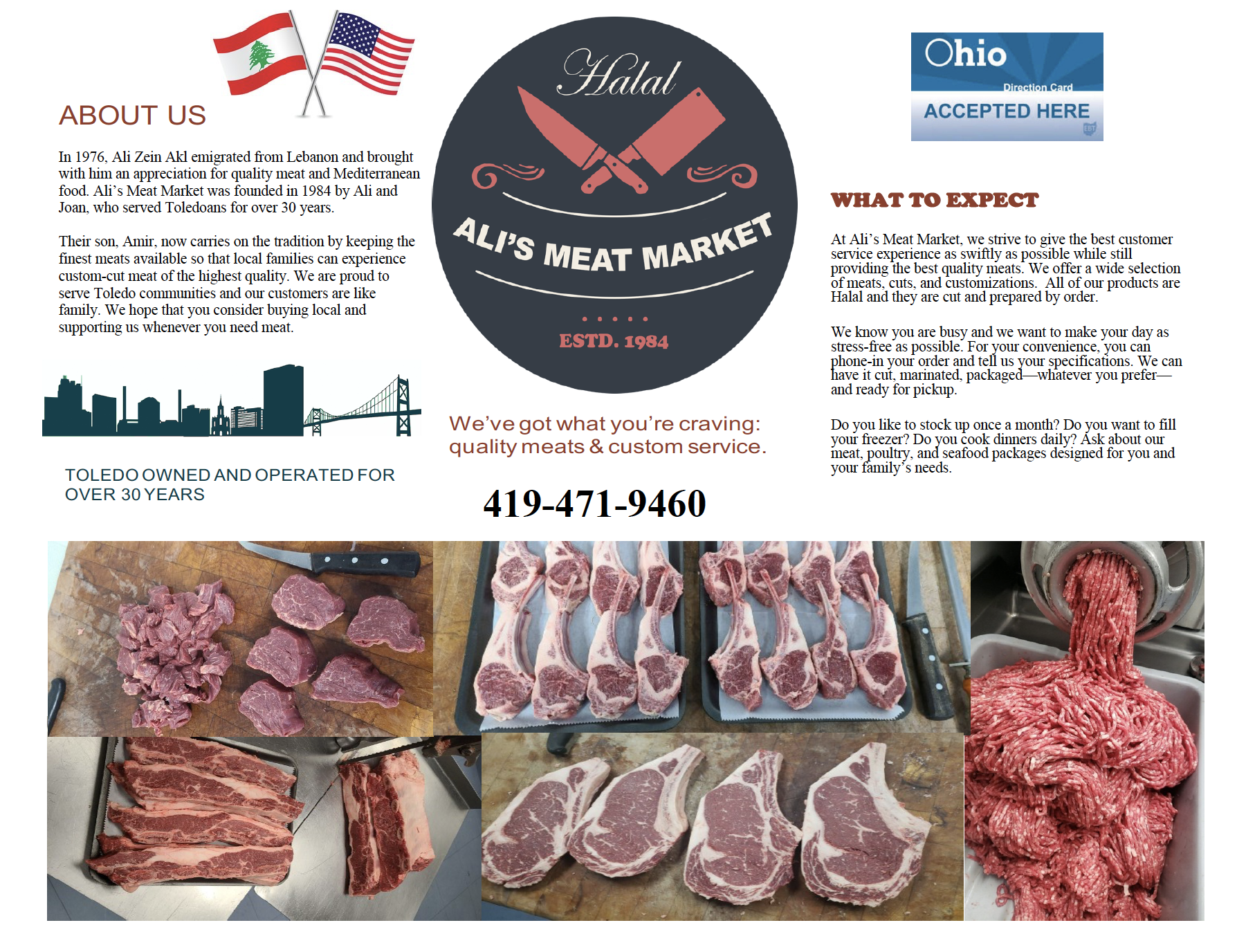 Alves Meat Menu Menu – Ali's Meat Market